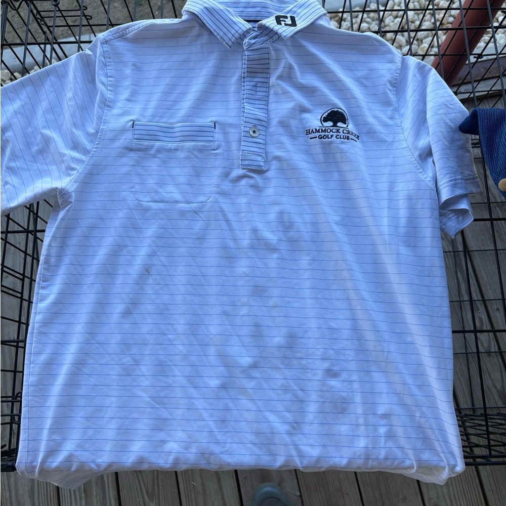 FootJoy Light Blue Striped Polo Shirt